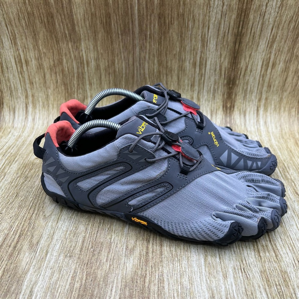 Vibram FiveFingers V-Trail Men's Size 9 Gray Orange Minimalist Running 17W6906
